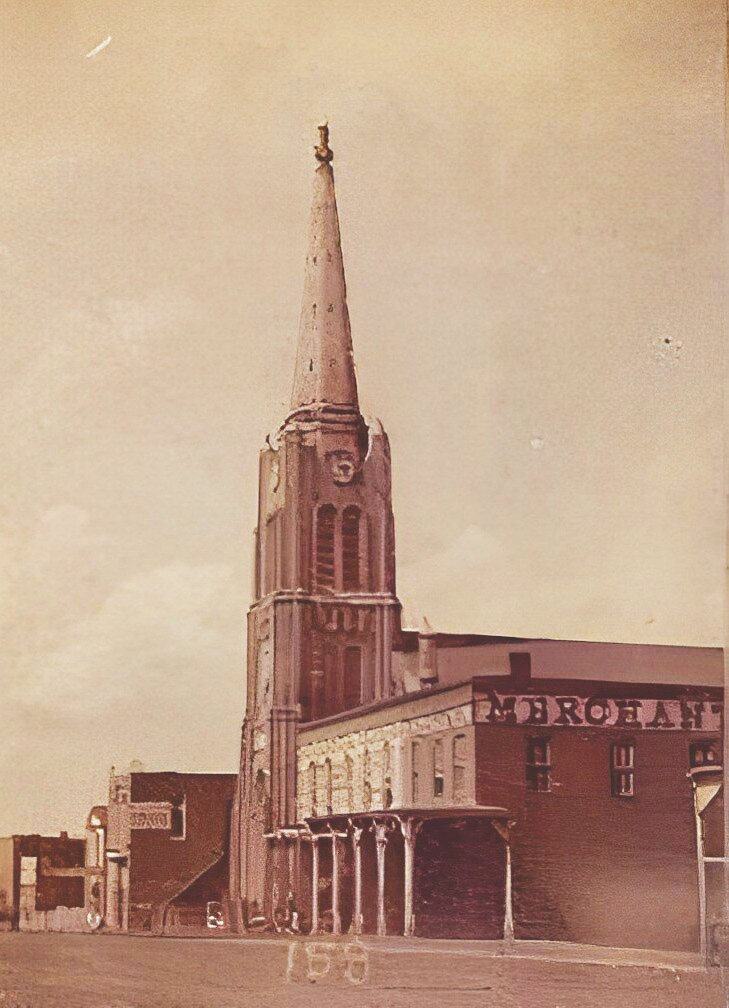 The second church built by the Paris Methodist congregation was erected in 1855 on Main Street, north of the square. Known locally as Elliott Chapel, the building served for 45 years until construction of the present church began at the corner of Court and Alexander to accommodate the needs of the growing congregation.